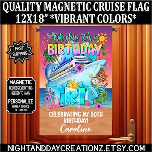 Birthday Cruise, Cruise Door Flag, Birthday Cruise, Birthday Cruise Door Sign, Cruising Decoration, Cruise Door