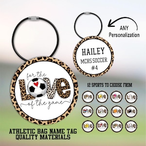 Personalized Sports Bag Tag: Custom Team Name Tag