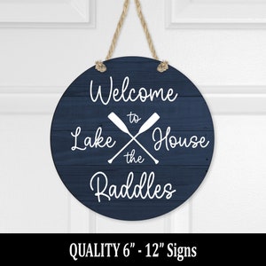 Lakehouse Welcome Sign, Lakehouse Summer Door Sign, Welcome, Round Sign, Welcome Decor Sign, Lakehouse Welcome Sign, Lake House Sign