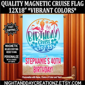 Birthday Cruise Door Magnet, Cruise Flag, Cruise, Birthday Cruise, Cruise Magnet, Cruising Decoration, Cruise Door, Cruise Sign, Cruising