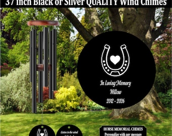 Horse Memorial Wind Chime, Sympathy Gift, Condolence Gift, Memorial, Personalized Wind Chime
