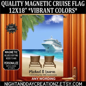 Personalized Cruise Door Flag: 12x18&quot; Magnetic Cabin Decor