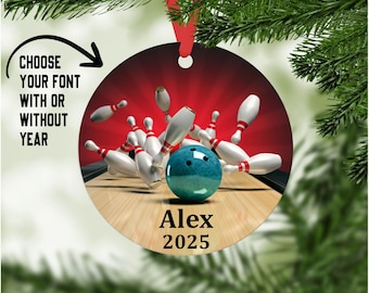 Bowling Ornament, Personalized Bowling