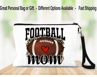 Football Mom, Football Mom Bag, Football Wristlet, Sports Bag, Football Team Gift, Sports Mom, Football, Football Gifts, Football Team Gifts