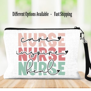 Nurse Bag, Nurses Personalized Bag, Personalized Wristlet, Cute Bag, Nurse Gifts, Nurse Wristlet, Custom Nurse Gifts, Nurse