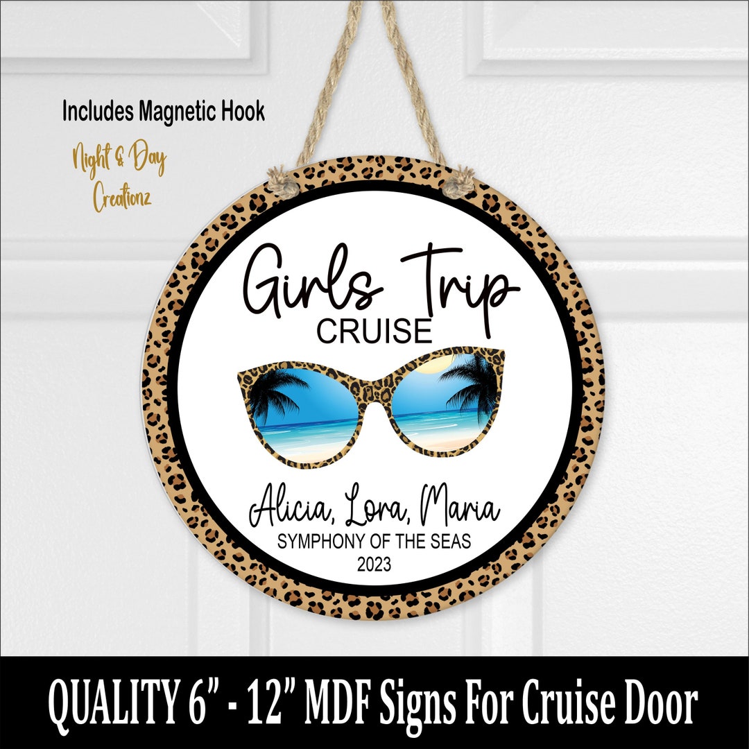 Personalized Girls Trip Cruise Door Sign: MDF Vacation Decor - Etsy