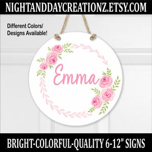 Girls Room Sign, Personalized Room Sign, Nursery Sign, Personalized Girls Sign, Pink Name Sign, Watercolor Girls Sign, Baby Girl, Name Sign