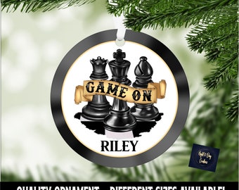 Chess Ornament, Gaming Ornament, Personalized Christmas Ornament, Gaming Ornament, Chess Gifts, Chess Player, Chess Game, Chess