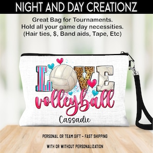 Personalized Volleyball Bag: SubliLinen Wristlet, Sports Gift