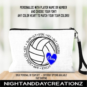 Volleyball Bag, Personalized Volleyball Bag, Personalized Wristlet, Volleyball Wristlet, Volleyball Team Gifts, Volleyball Gifts, Custom