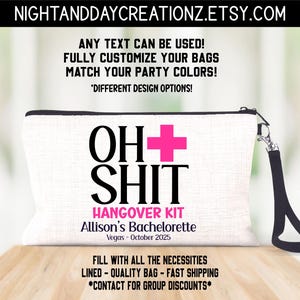 Hangover Kit, Recovery Bag, Bachelorette Party Bag, Kit Bag, Survival Kit,