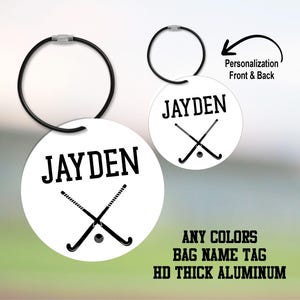 Field Hockey Name Tag, Field Hockey Bag Tag, Field Hockey Team, Gifts