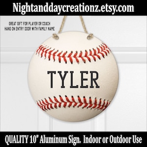 Personalized Baseball Team Sign: 10&quot; Aluminum Sports Decor