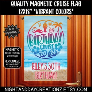 Birthday Cruise Door Magnet, Cruise Flag, Cruise, Birthday Cruise, Cruise Magnet, Cruising Decoration, Cruise Door, Cruise Sign, Cruising