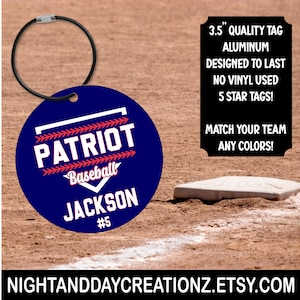 Personalized Baseball Bag Tag: Sports Gear Name Tag