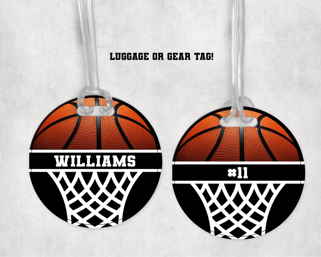 Basketball Gear Tag, Basketball Luggage Tag, Sports Luggage Tag, Sports