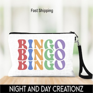 Bingo Bag, Bingo Personalized Bag, Personalized Wristlet, Bingo Dabber Holder, Bingo Dauber Holder, Bingo Gifts, Crazy Bingo Lady
