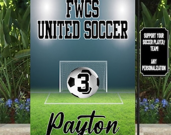 Personalized Soccer Team Garden Flag: Senior Night Gift