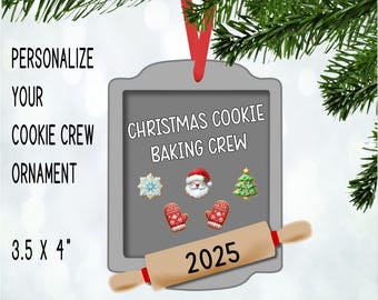 Personalized Christmas Cookie Baking Crew Ornament