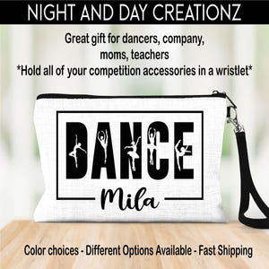 Dance Bag, Ballet Bag, Dance Team, Dance Gift, Dance Competition, Dance Mom, Dance Teacher, Dancer, Ballet, Wristlet, Gift, Dance Team Gift