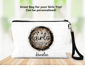 Girls Trip Bag, Personalized Bag, Vacation Bag, Cosmetic Bag, Personalized Bag, Cruise Wristlet, Personalized Wristlet, Girls Trip