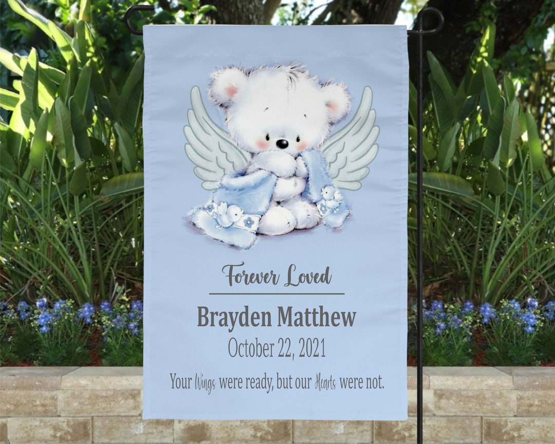 Baby Boy Memorial Garden Flag Personalized Cemetery Flag Etsy