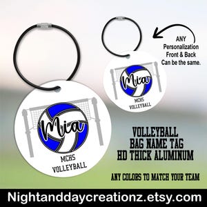 Volleyball Bag Tag, Volleyball Name Tag, Volleyball Team Gift, Volleyball Tournaments, Volleyball Accessories, Volleyball