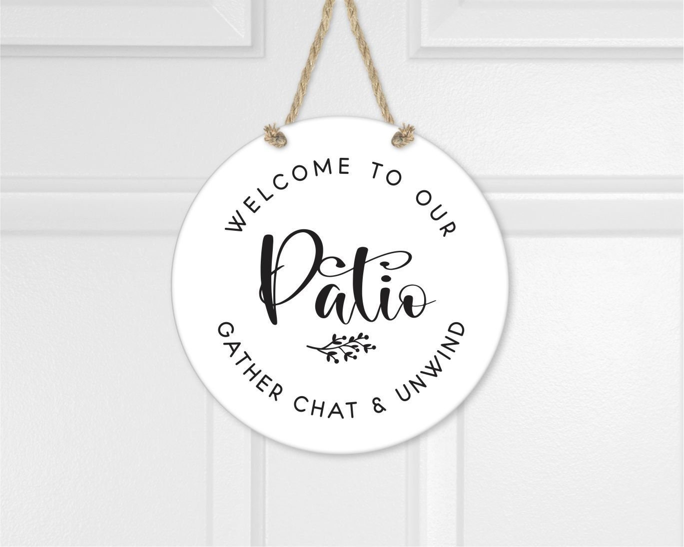 Patio Welcome Schild Aus Holz – Rustikale Terrassendekoration, 40,6 X 12,7 Cm, Mit Aufschrift „Welcome To Our Patio“