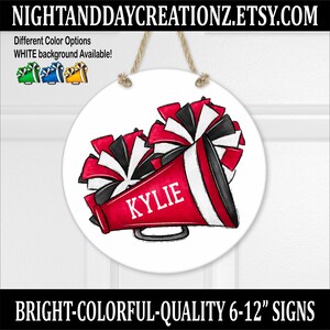 Cheer Sign, Cheerleading Sign, Cheer Door Sign, Door Hanger, Cheer ...