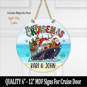 Personalized Christmas Cruise Door Sign: Holiday Cabin Decor