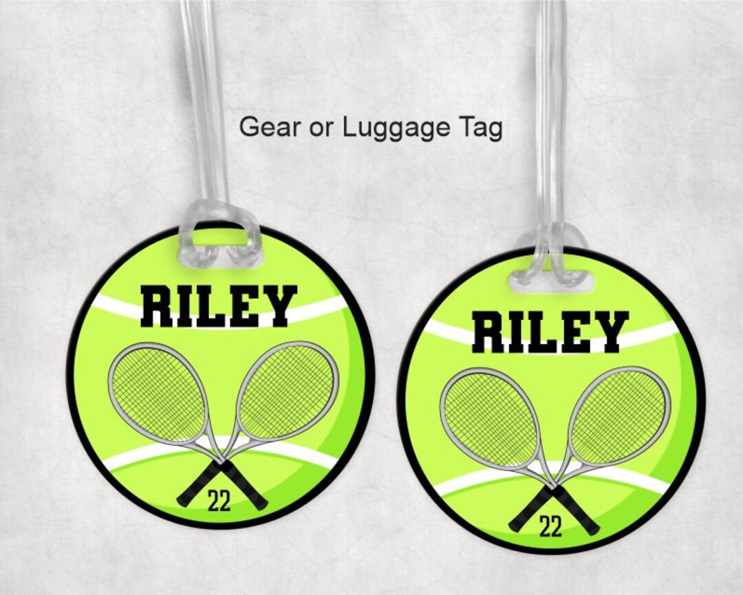 Tennis Bag Luggage Tag Tennis Luggage Tag Sports Luggage Etsy