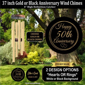 50th Anniversary Wind Chime, Gift, 50th Anniversary Wind Chimes, Anniversary Gift, Custom Gifts, Wind Chimes, Golden Anniversary Gift