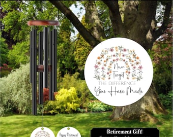 Retirement Wind Chime, Retirement Gift, Teachers Retirement Gift, Business Retirement Gift, Office Gift