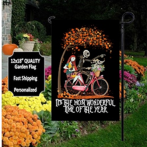 Halloween Garden Flag, Nightmare Garden Flag, The Most Wonderful Time Of Year, Garden Flag, Halloween, 12x18, Fall Flag, Halloween, Decor