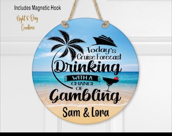 Cruise Ship Sign, Cruise Door Magnet, Casino Cruise, Casino Cruise Sign, Cruise Trip Sign, Cruise Accessories, Cruise Door Signs, Cruise