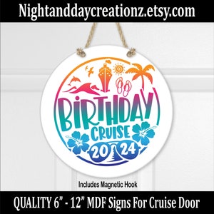 Birthday Cruise, Birthday Cruise Sign, Cruise Ship Magnet, Personalized Door Sign, Birthday Trip, Cruise Trip Sign, Cruise Decor
