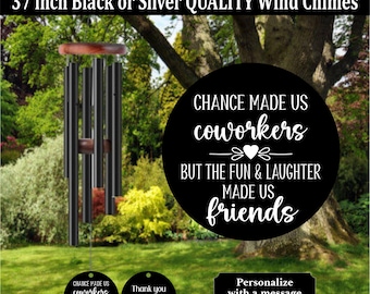 Coworker Friendship Wind Chime, Personalized Coworker Gift, Retirement, Friend