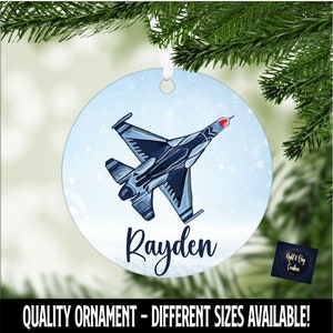 Fighter Jet Ornament, Airplane Ornament,  Jet Ornament, Kids Ornament, Ornament, Children's Ornaments, Plane Ornament, Jet, Plane