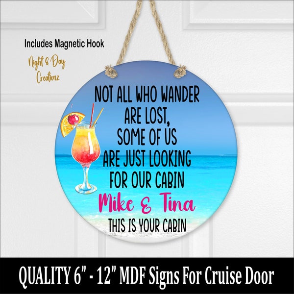 Not All Who Wander Cruise Sign, Cruise Door Magnet, Cruise Trip Sign,, Cruise Door Sign, Cruise Door Hanger, Cruise Door Sign, Cruise Drink