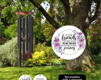 Friendship Personalized Wind Chime, Friend Gift, Custom Gifts, Wind Chimes, Outdoor Decoration, True Friends, Friendship