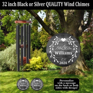 Wedding Anniversary Wind Chime, Wedding Gift, Anniversary Gift, Custom Gifts, Wind Chimes, Outdoor Decoration, Anniversary, Wedding