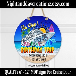 Birthday Cruise, Cruise Door Magnet, Cruise Sign, Cruise Door Decoration, Decorate Cabin Door, Cruise Decor, Birthday Cruise Trip