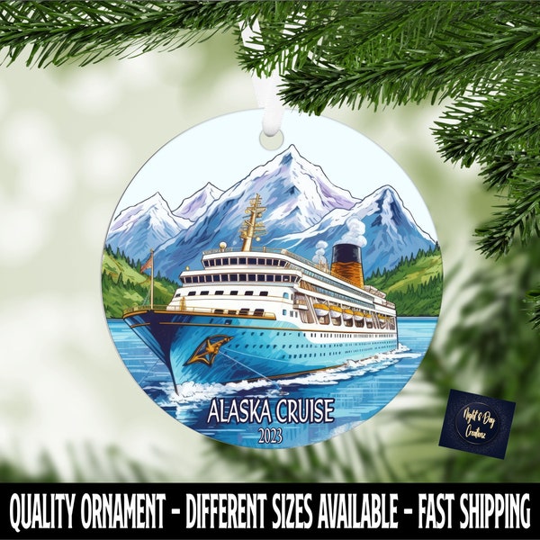 Personalized Alaska Cruise Ornament, Keepsake, Souvenir, Memento, Trip, Family Vacation Gift