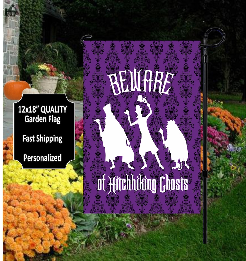 Halloween Flag Hitchhiking Ghosts Garden Flag Halloween