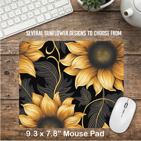 Sunflower Mouse Pad, Sunflower Gifts, Mouse Pad