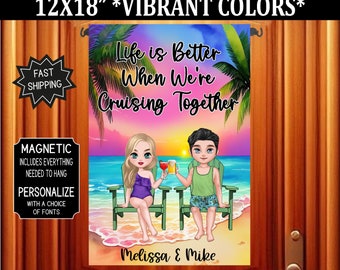 Couples Cruise Flag: Cabin Door Banner, Cruise Decoration
