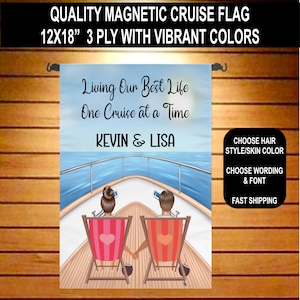 Personalized Cruise Door Flag: Magnetic Cabin Decoration (12x18&quot;)