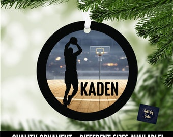 Basketball Ornament, Personalized Basketball Christmas Ornament, Holiday Ornament, Kids Ornament, Sports Ornament, Christmas, Basketball