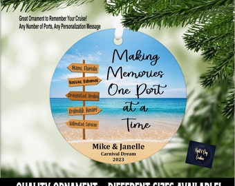 Cruise Christmas Ornament, Christmas Ornament, Personalized Ornament, Cruise Trip, Cruise Ports, Cruise Souvenir, Making Memories Cruise