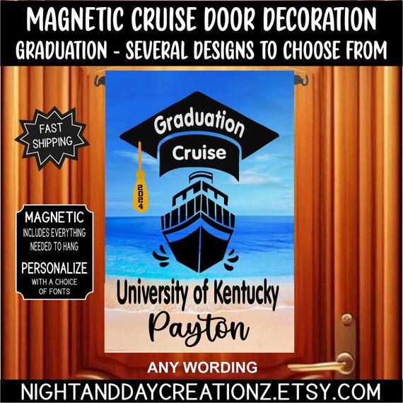 Personalized Graduation Cruise Door Decoration: Magnetic Cruise Flag